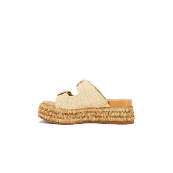 dolce vita Witny Slide Sandal VWITNY0 Light Natural Woven Raffia US 10 M NEW - Picture 3 of 6